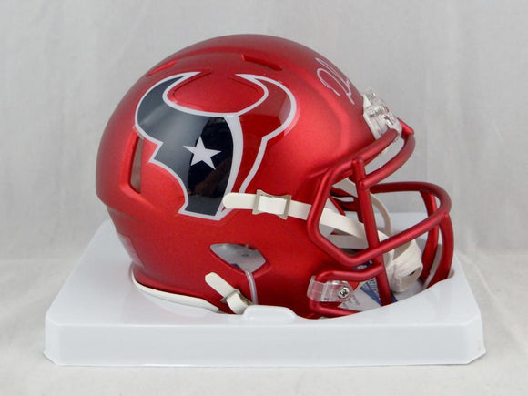 Deshaun Watson Autographed Houston Texans Blaze Mini Helmet - Beckett *White