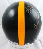 Ham Lambert Russell Signed Pittsburgh Steelers F/S Helmet w/2 Insc- JSA W *Gold