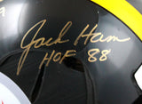 Ham Lambert Russell Signed Pittsburgh Steelers F/S Helmet w/2 Insc- JSA W *Gold