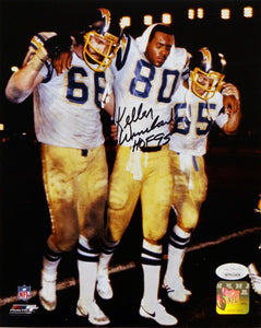 Kellen Winslow Autographed Chargers 8x10 PF Photo Helped off Field w/ HOF JSA-W