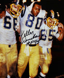 Kellen Winslow Autographed Chargers 8x10 PF Photo Helped off Field w/ HOF JSA-W