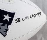 Sony Michel Signed New England Patriots Logo Football w/ SB Champs- Beckett Auth