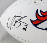 Champ Bailey Autographed Denver Broncos Logo Football w/ HOF- JSA Witnessed Auth