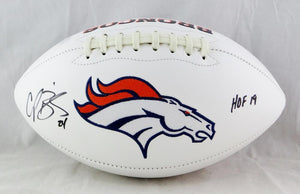 Champ Bailey Autographed Denver Broncos Logo Football w/ HOF- JSA Witnessed Auth