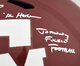 Johnny Manziel Autographed Texas A&M F/S Speed Helmet 2 insc. - Beckett W