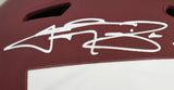 Johnny Manziel Autographed Texas A&M F/S Speed Helmet 2 insc. - Beckett W