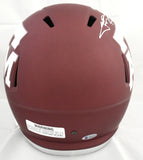 Johnny Manziel Autographed Texas A&M F/S Speed Helmet 2 insc. - Beckett W
