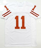 Major Applewhite Autographed White College Style Jersey- JSA Authenticated *R1