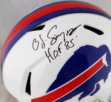 OJ Simpson Autographed Bills Full Size Speed Helmet W/ HOF - JSA W Auth