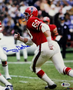 Tommy Nobis Autographed Atlanta Falcons 8x10 Running Photo - Beckett Auth *Blue