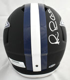 Michael Irvin Signed Dallas Cowboys F/S Flat Black Speed Helmet - Beckett W