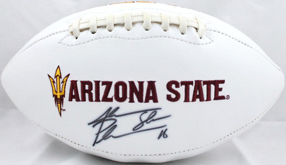 Jake Plummer Signed Arizona State Logo Football - Beckett Authenticated *Black