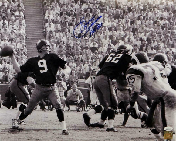 Sonny Jurgensen Signed Washington Redskins 16x20 B&W PF Photo- JSA W Auth *Blue