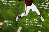 Johnny Manziel Signed Texas A&M 16x20 Aerial Pass PF Photo W/ Insc- Beckett Auth