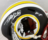 Adrian Peterson Signed Redskins Flat Black F/S Speed Helmet w/ All Day- Beckett