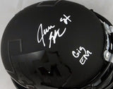 Jace Sternberger Signed Texas A&M Black Schutt Mini Helmet w/Gig Em- JSA W Auth