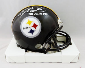 Hines Ward Signhed Pittsburgh Steelers Mini Helmet w/SB MVP- JSA W Auth *White