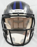 Ray Lewis Autographed Ravens F/S Speed Authentic Helmet HOF - Beckett W