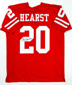 Garrison Hearst Autographed Red Pro Style Jersey- JSA W Auth *2