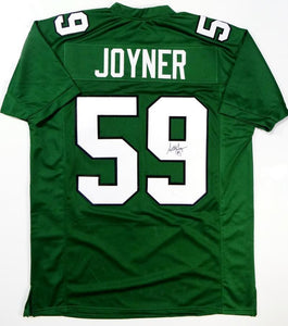 Seth Joyner Autographed Green Pro Style Jersey- JSA W Auth *9