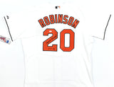 Frank Robinson Signed Orioles White Majestic Authentic Jersey - JSA W *Blemish
