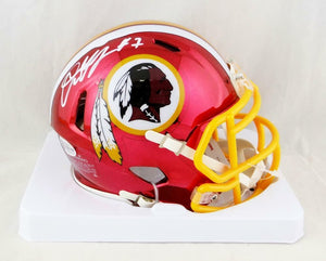 Dwayne Haskins Autographed Washington Chrome Mini Helmet- Beckett Auth *White