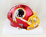 Dwayne Haskins Autographed Washington Chrome Mini Helmet- Beckett Auth *White