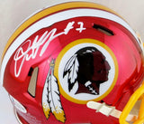 Dwayne Haskins Autographed Washington Chrome Mini Helmet- Beckett Auth *White