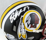 Dwayne Haskins Autographed Washington Flat Black Mini Helmet- Beckett Auth *White