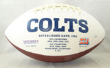 Darius Leonard Autographed Indianapolis Colts Logo Football - JSA W Auth *Black