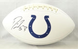 Darius Leonard Autographed Indianapolis Colts Logo Football - JSA W Auth *Black