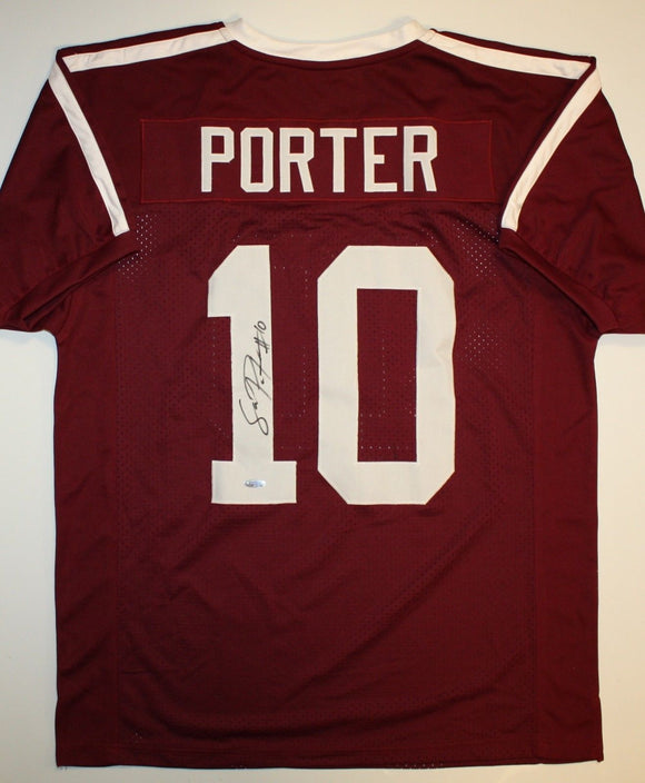 Sean Porter Autographed Maroon College Style Jersey- TriStar Authenticated