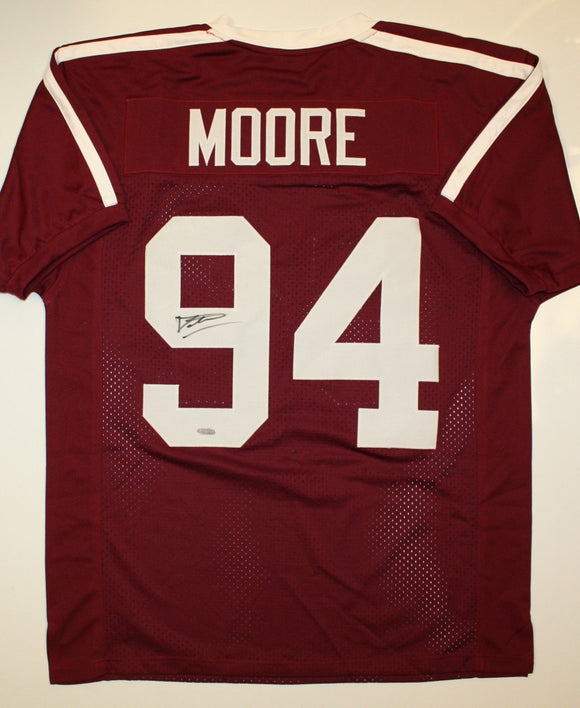 Damontre Moore Autographed Maroon College Style Jersey- TriStar Authenticated