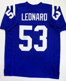 Darius Leonard Autographed Blue Pro Style Jersey - JSA W *Black