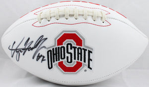 Dwayne Haskins Autographed Ohio State Buckeyes Logo Football-Beckett Auth *Black