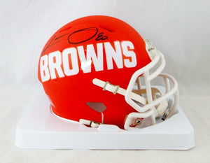 Jarvis Landry Signed Cleveland Browns AMP Speed Mini Helmet- JSA W Auth *Black