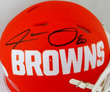 Jarvis Landry Signed Cleveland Browns AMP Speed Mini Helmet- JSA W Auth *Black