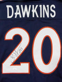 Brian Dawkins Autographed Blue Pro Style Jersey- JSA W Auth *2