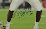 Dwayne Haskins Signed Washington Redskins 16x20 With Ball PF- Beckett Auth *Blue