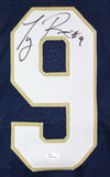 Tony Rice Autographed Navy Blue College Style Jersey- JSA W Auth *T9