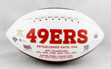 Deion Sanders Autographed San Francisco 49ers Logo Football- Beckett W Auth *Blk