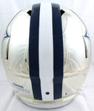 Roger Staubach Signed Dallas Cowboys F/S Chrome Speed Helmet w/HOF- Beckett Auth