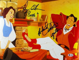 Richard White/Paige O'Hara Signed Gaston & Belle 11x14 Photo- Beckett Auth *Blue