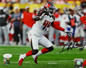 Devin White Autographed Tampa Bay 8x10 PF White Jersey Photo- JSA W Auth *Black