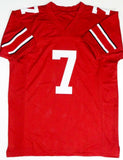 Dwayne Haskins Autographed Red College Style Jersey - Beckett Auth *7