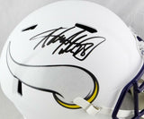 Adrian Peterson Signed Vikings F/S Flat White Speed Helmet- Beckett Auth *Black