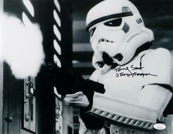 Tony Smart Autographed 11x14 Firing Gun Photo w/ Stormtrooper - JSA Auth *Black