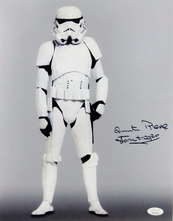 Quentin Pierre Autographed Full Body 11x14 Photo w/ Stormtrooper - JSA Auth *Blk