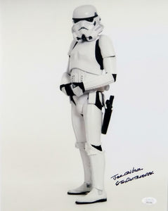 Joe Gibson Autographed Sideways Full Body 11x14 Photo w/ Stormtrooper - JSA Auth