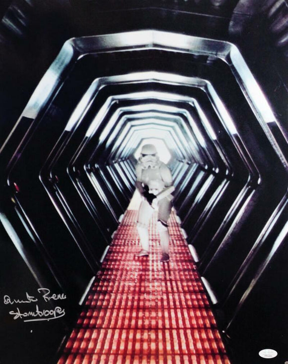 Quentin Pierre Autographed Hallway 16x20 Photo w/Stormtrooper - JSA Auth *Silver